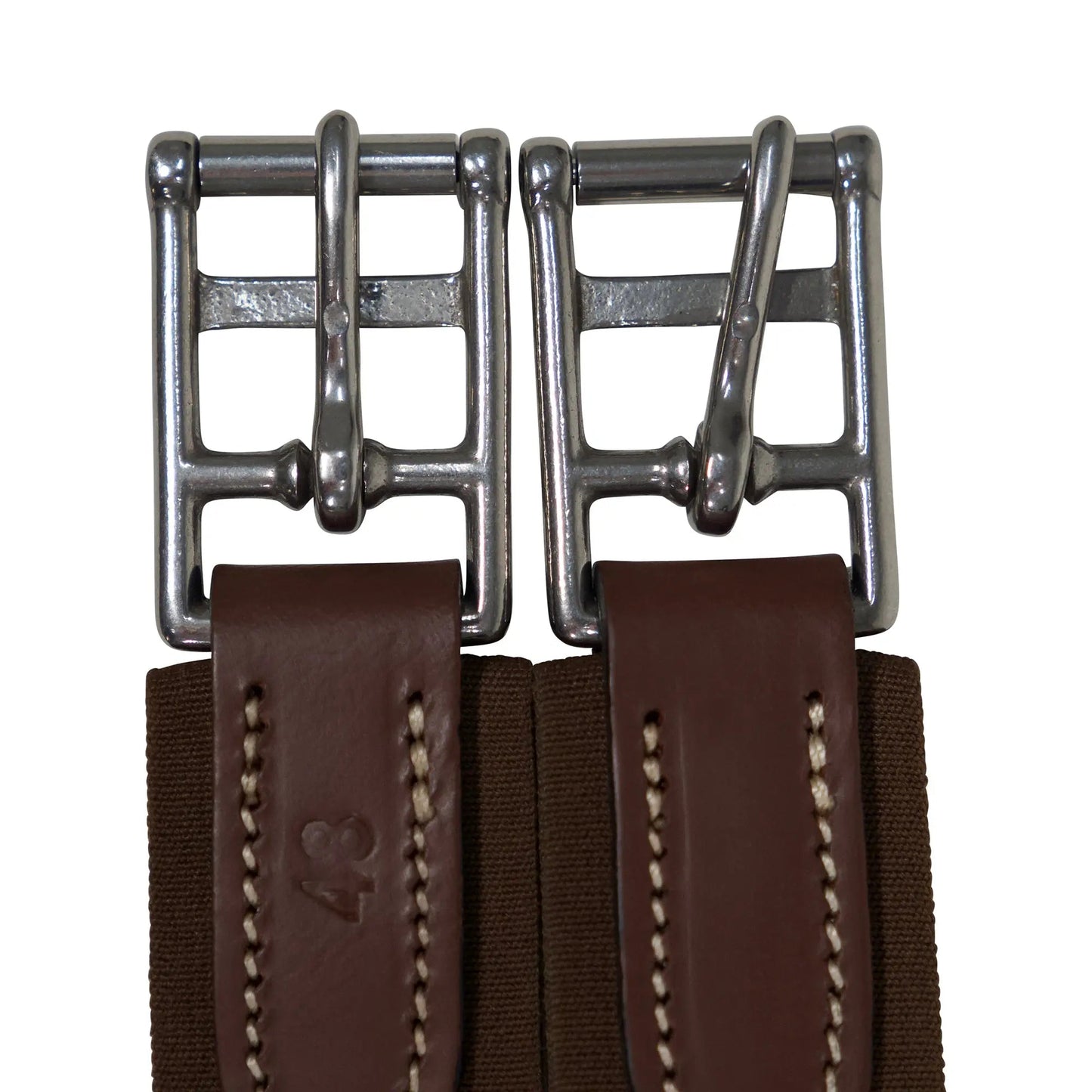 Huntley Equestrian - Sedgwick Leather Fancy Stitched Padded Leather Contour Shaped Girth with Double End Elastic