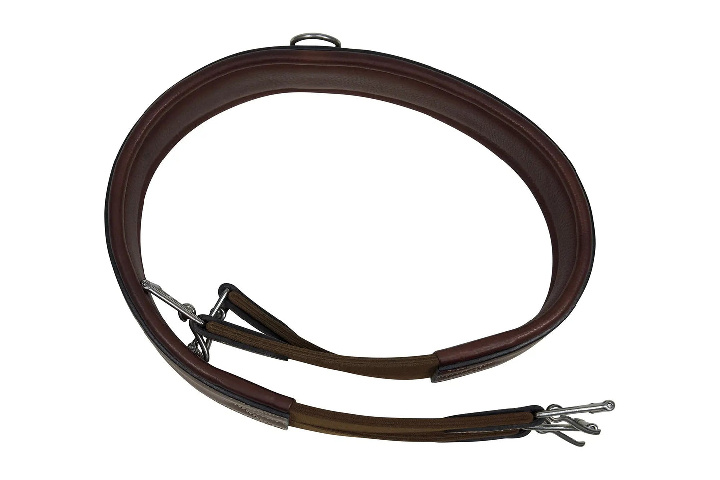 Huntley Equestrian - Sedgwick Leather Fancy Stitched Padded Leather Contour Shaped Girth with Double End Elastic