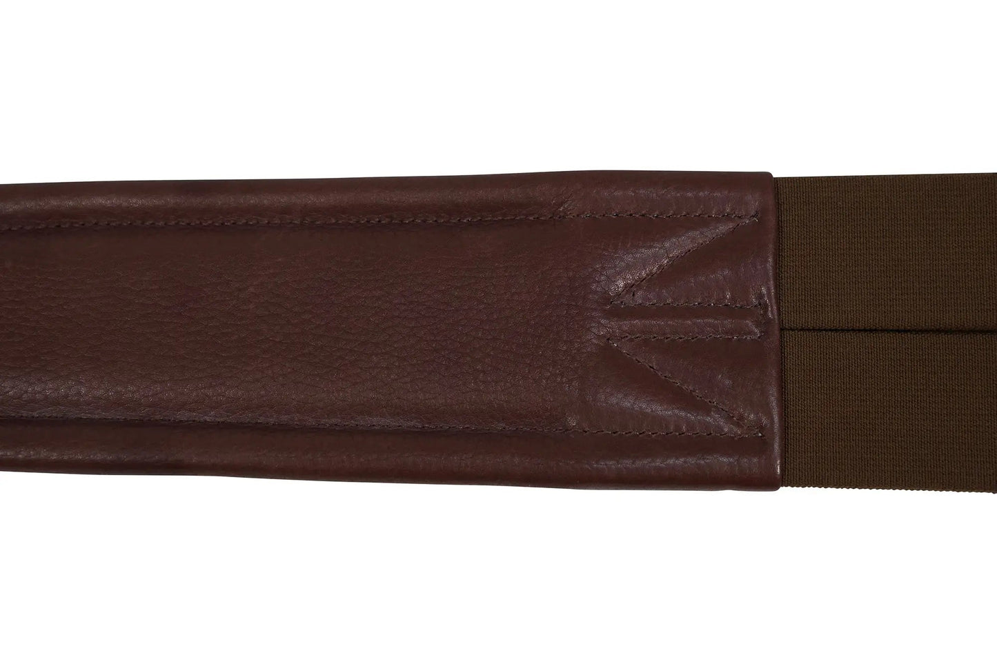Huntley Equestrian - Sedgwick Leather Fancy Stitched Padded Leather Contour Shaped Girth with Double End Elastic