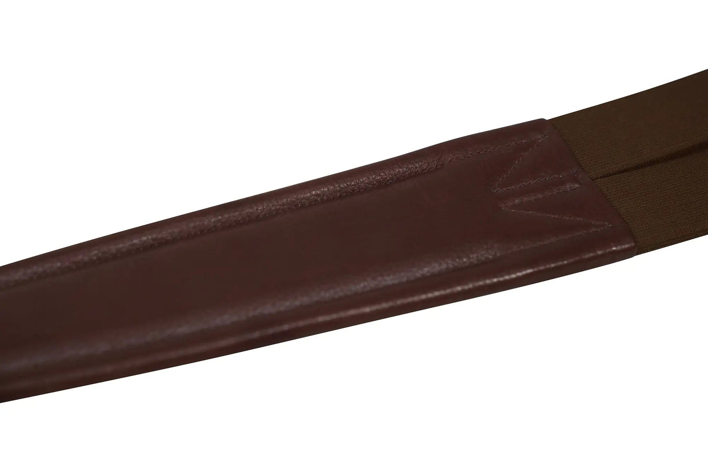 Huntley Equestrian - Sedgwick Leather Fancy Stitched Padded Leather Contour Shaped Girth with Double End Elastic