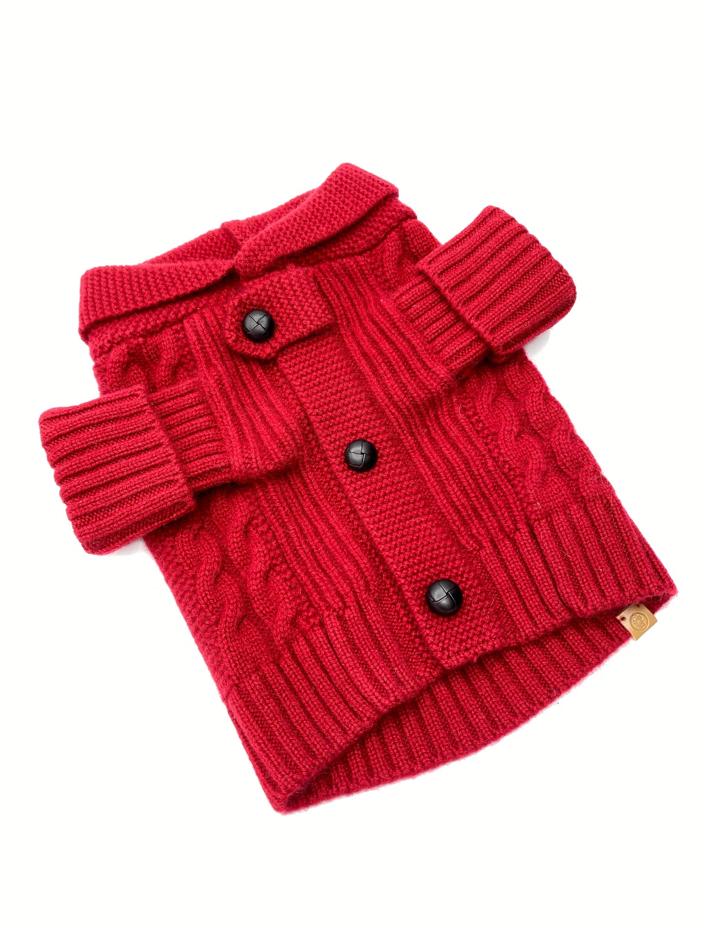 BESPOKE PAWS - Brooklyn Cashmere Cardigan, Garnet