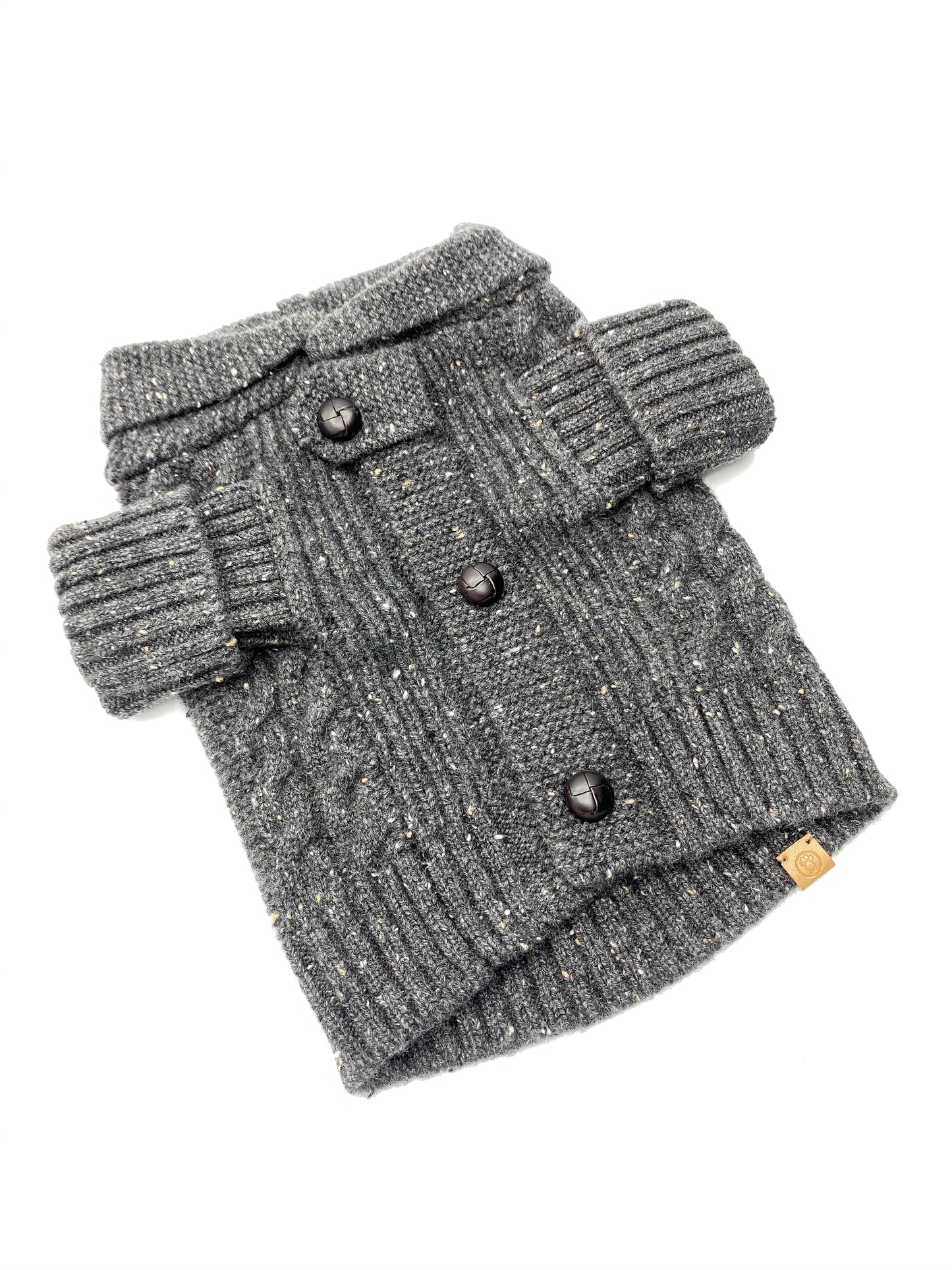 BESPOKE PAWS - Brooklyn Cashmere Cardigan, Charcoal