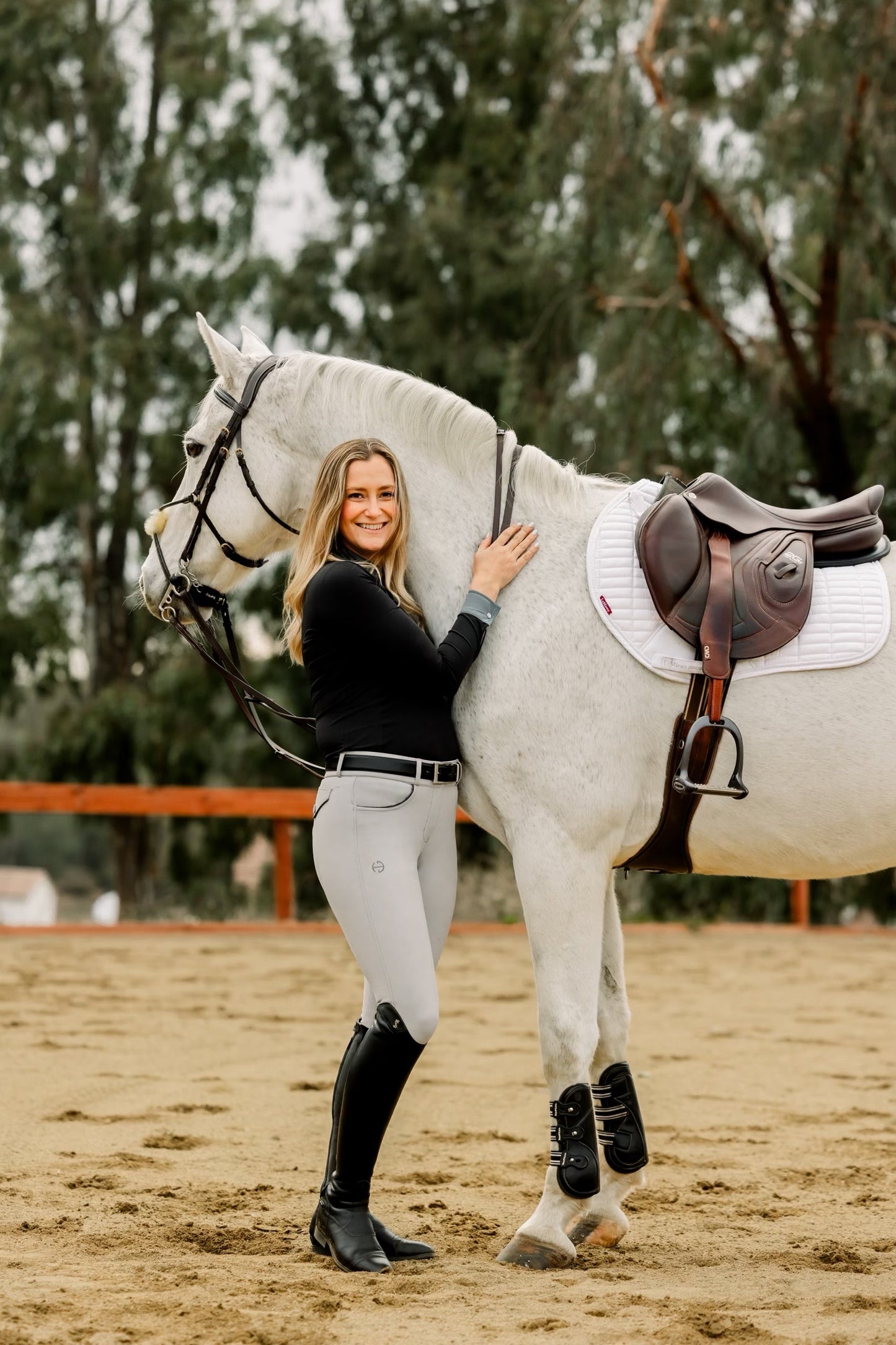 Halter Ego - Evolution Knee Patch Breeches - Alloy + Anthracite