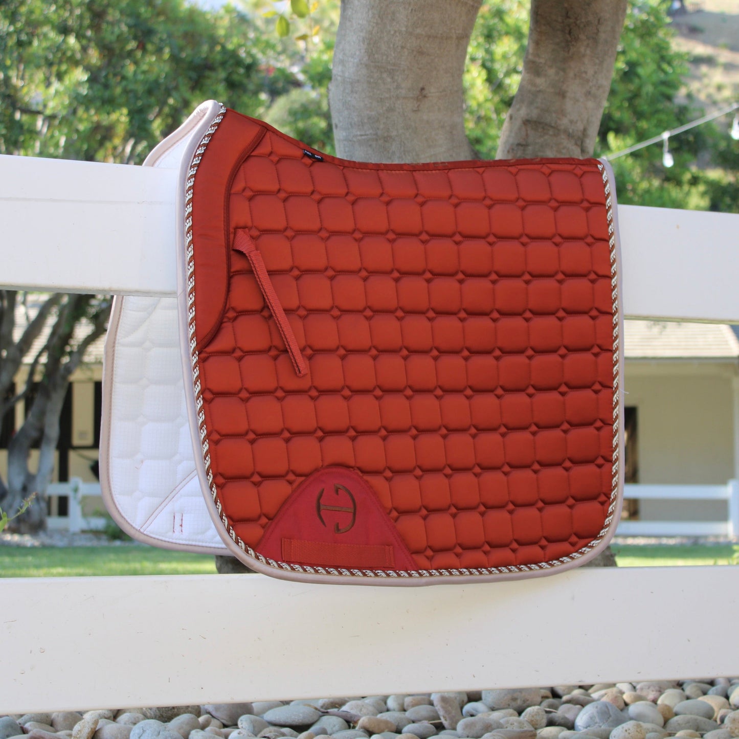 Halter Ego - Satin Classic Dressage Saddle Pad - Rust