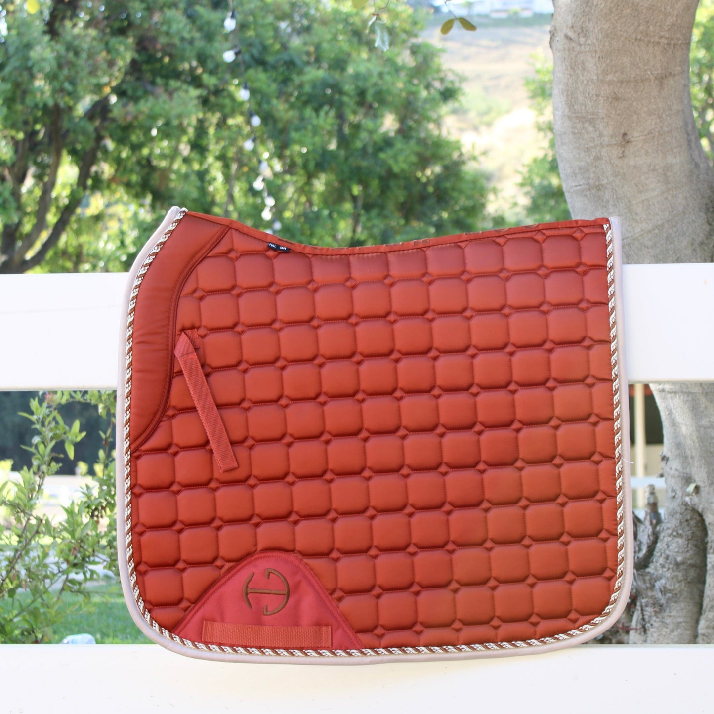 Halter Ego - Satin Classic Dressage Saddle Pad - Rust