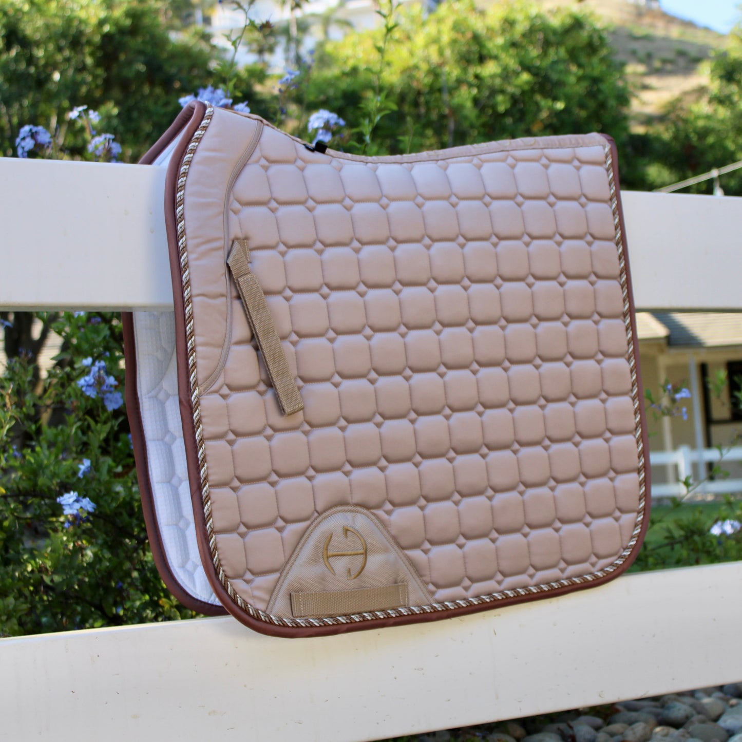 Halter Ego - Satin Classic Dressage Saddle Pad - Champagne Taupe