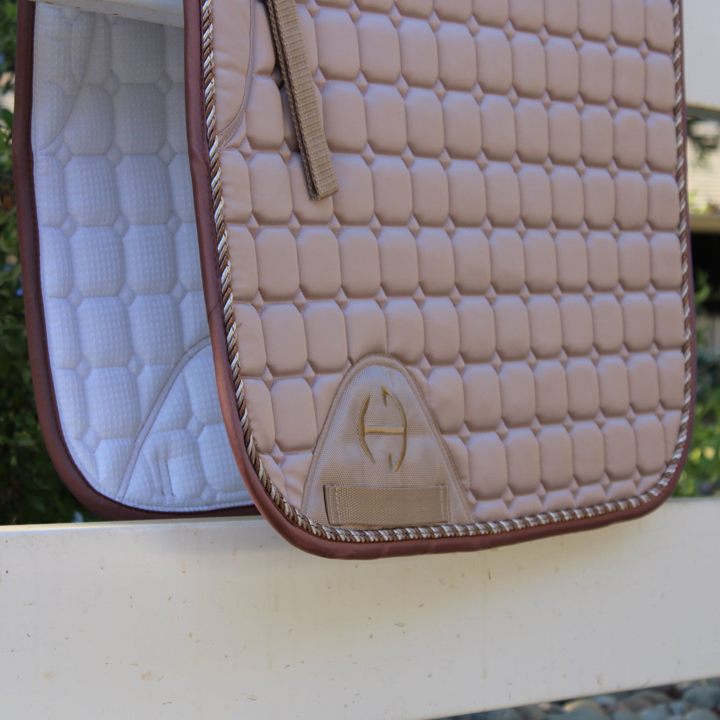Halter Ego - Satin Classic Dressage Saddle Pad - Champagne Taupe
