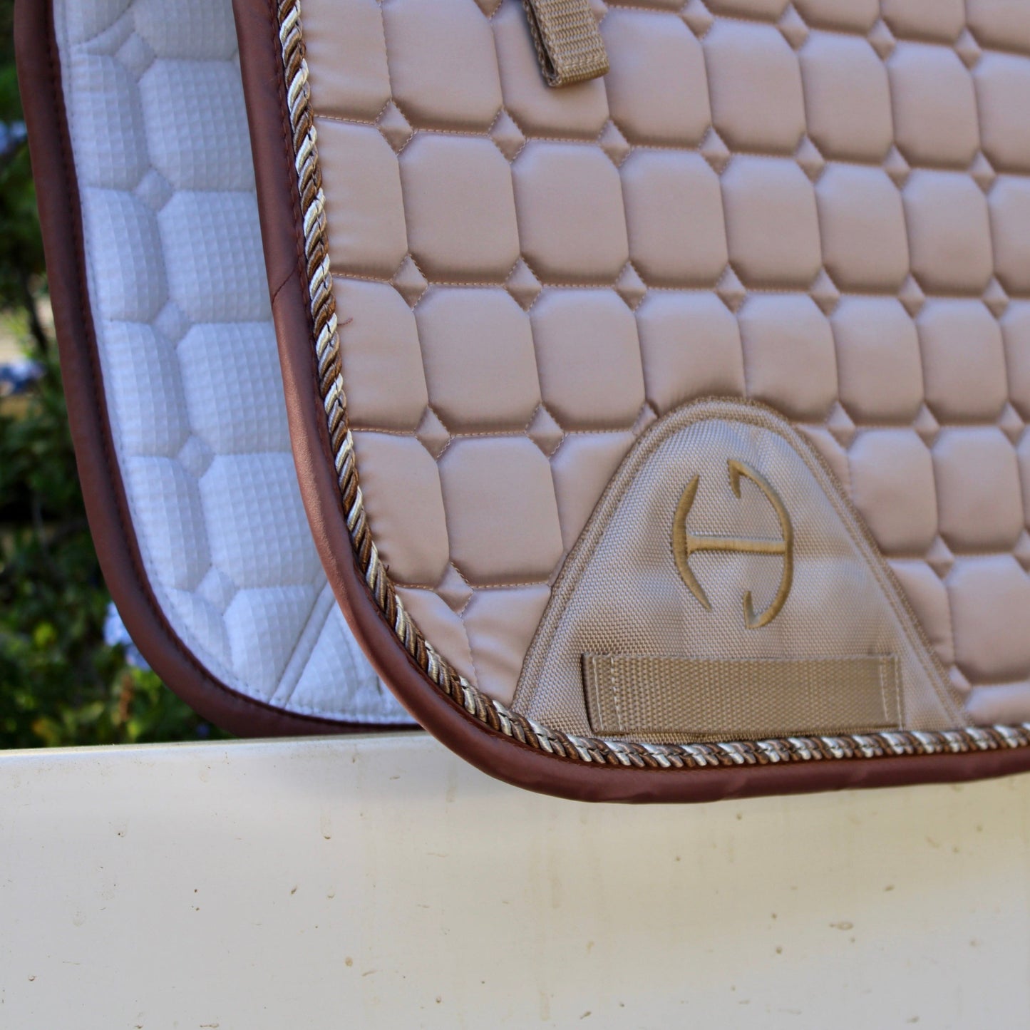 Halter Ego - Satin Classic Dressage Saddle Pad - Champagne Taupe