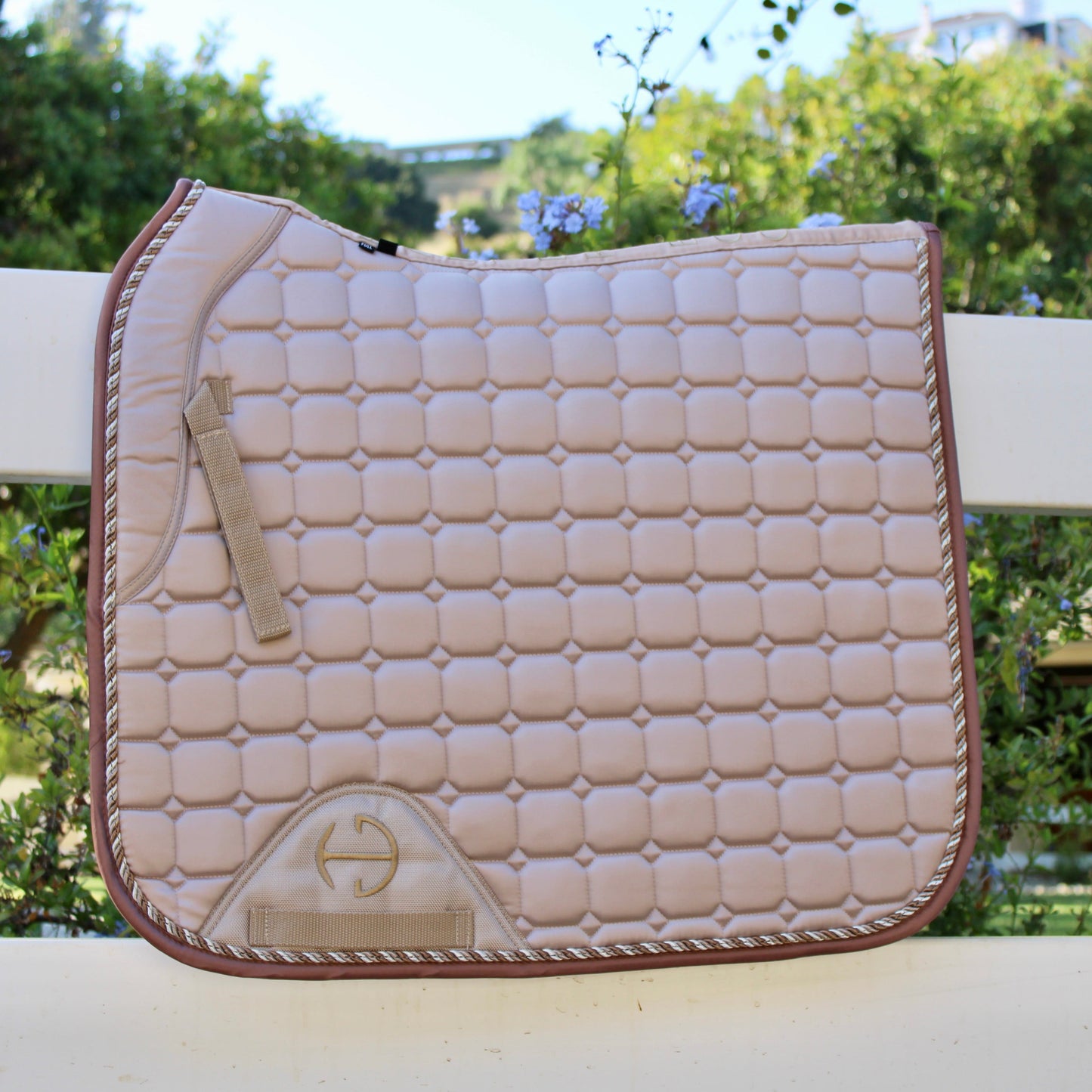 Halter Ego - Satin Classic Dressage Saddle Pad - Champagne Taupe