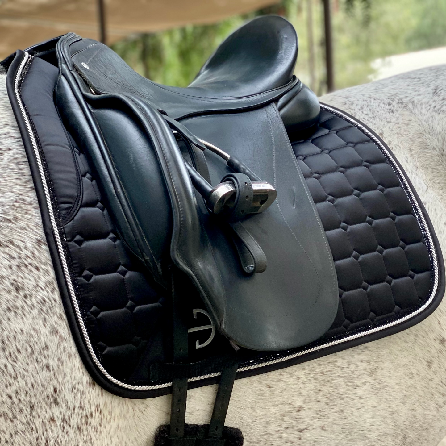 Halter Ego - Satin Classic Dressage Saddle Pad - Ebony