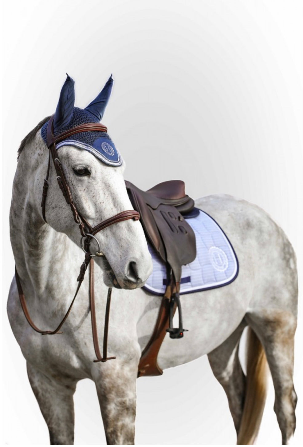 Harcour - Surf CSO Saddle Pad & Fleek Fly Bonnet Set