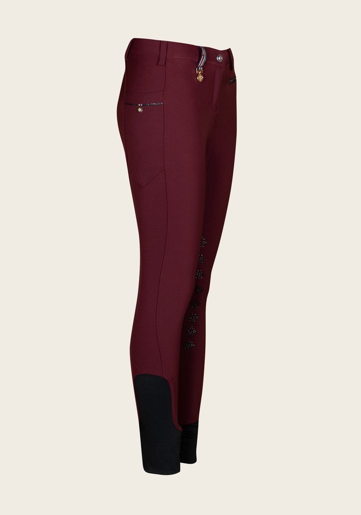 Espoir - Inspire Burgundy Knee Patch Bamboo Breeches