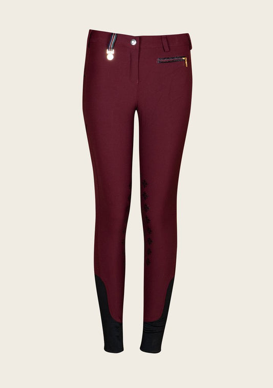 Espoir - Inspire Burgundy Knee Patch Bamboo Breeches