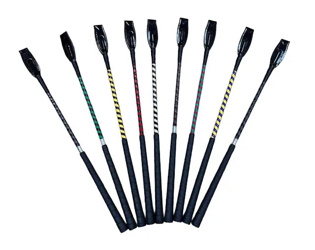 Huntley Equestrian - Jumper Whip-24" Two Tone Patent Cover, Various Color Combinations