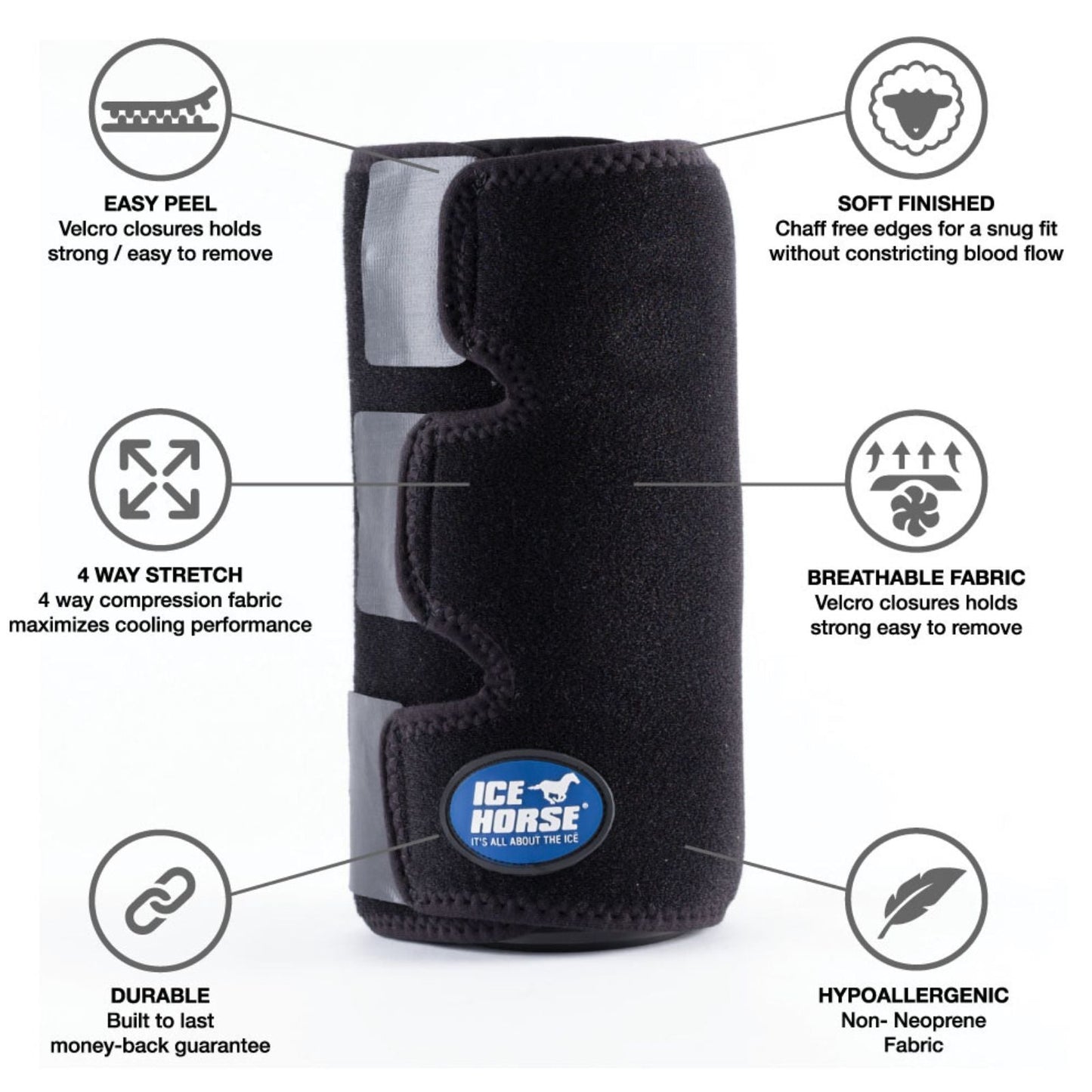 Ice Horse - Knee to Ankle Wraps with Suspender Strap