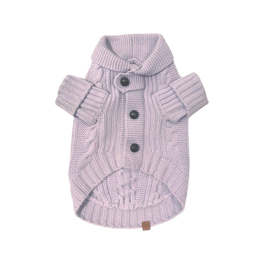 BESPOKE PAWS - Brooklyn Cashmere Cardigan, Soft lilac