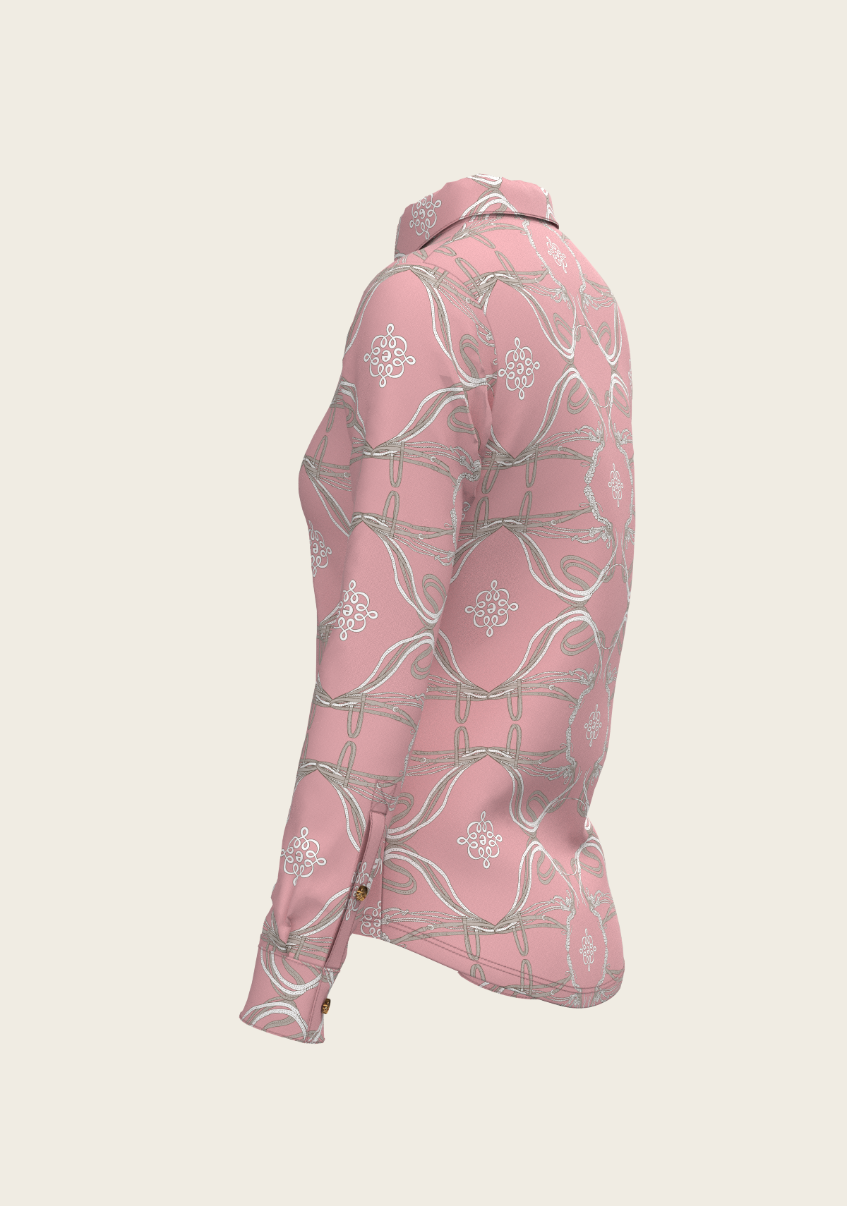 Espoir - Roped Bridles on Rose Ladies Button Shirt