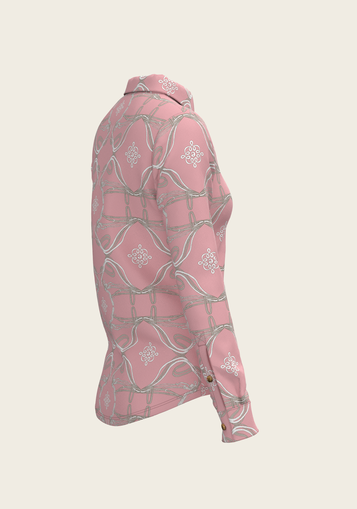 Espoir - Roped Bridles on Rose Ladies Button Shirt