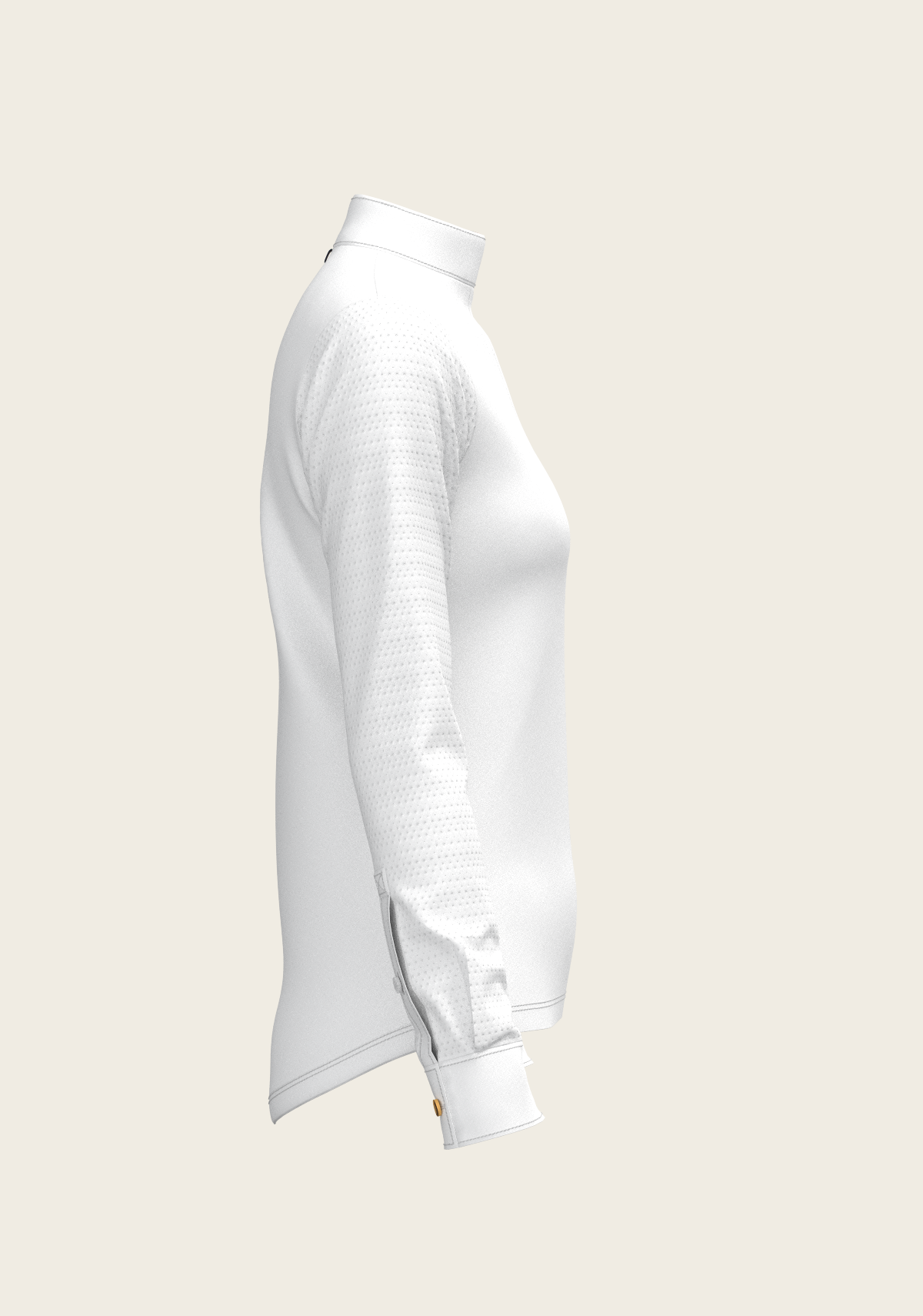 Espoir - White with Bouquet on Rose Inner Details Long Sleeve Show Shirt