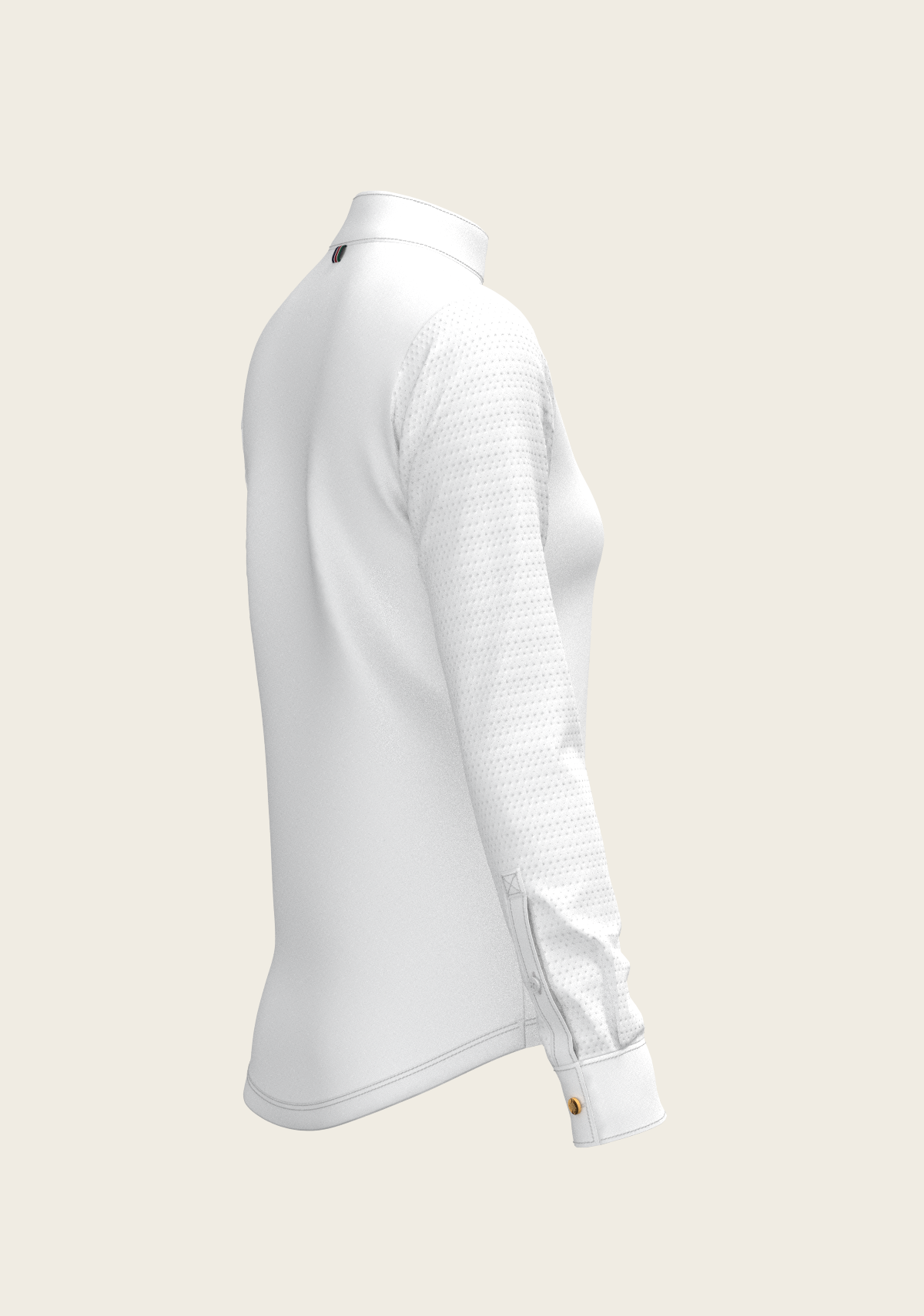Espoir - White with Bouquet on Rose Inner Details Long Sleeve Show Shirt