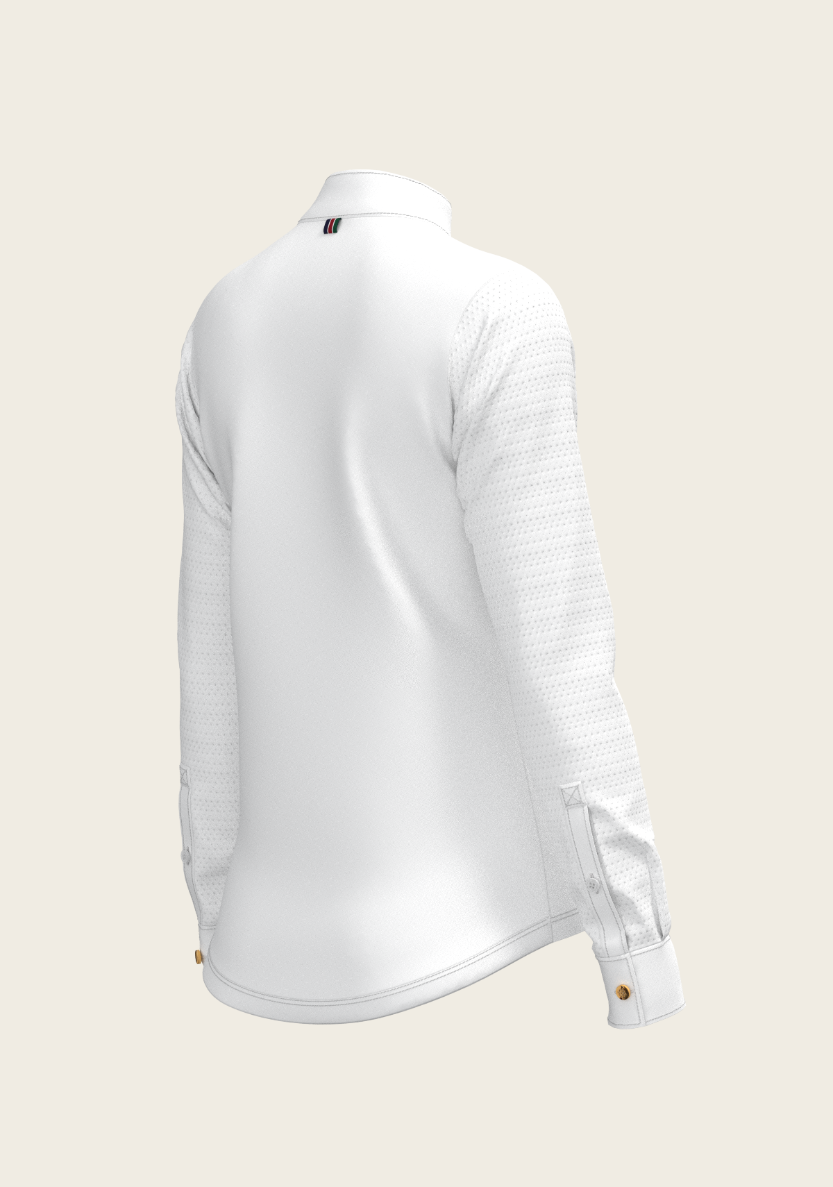Espoir - White with Bouquet on Rose Inner Details Long Sleeve Show Shirt