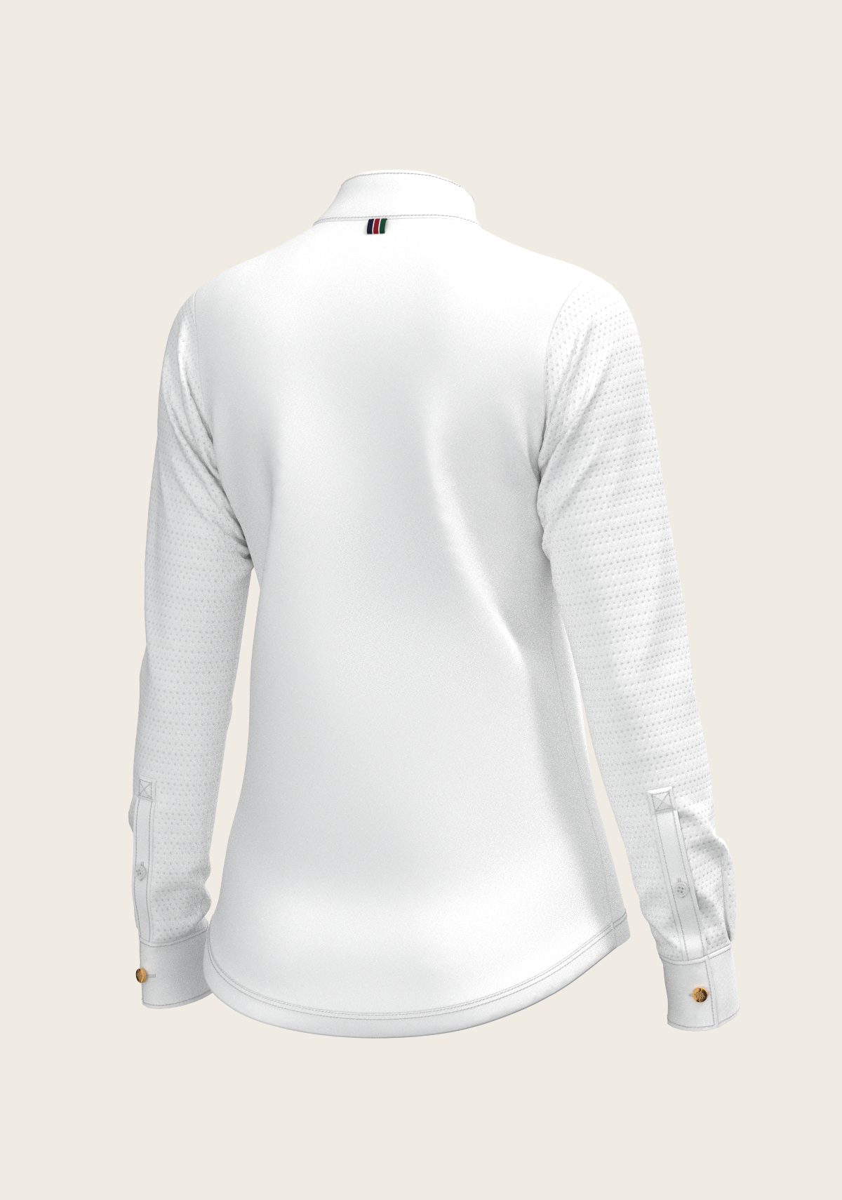 Espoir - White with Bouquet on Rose Inner Details Long Sleeve Show Shirt