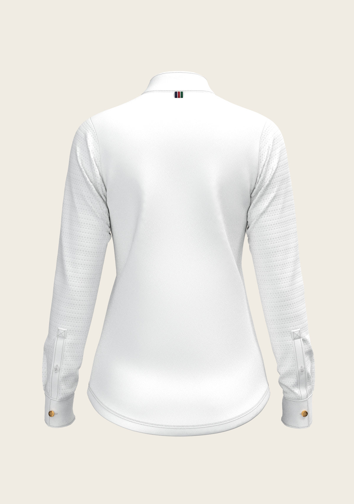 Espoir - White with Bouquet on Rose Inner Details Long Sleeve Show Shirt