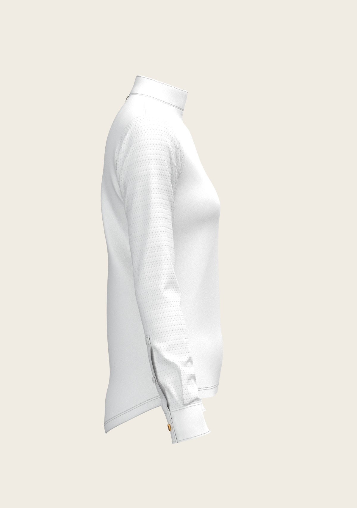 Espoir - White with Forest on Navy Inner Details Long Sleeve Show Shirt