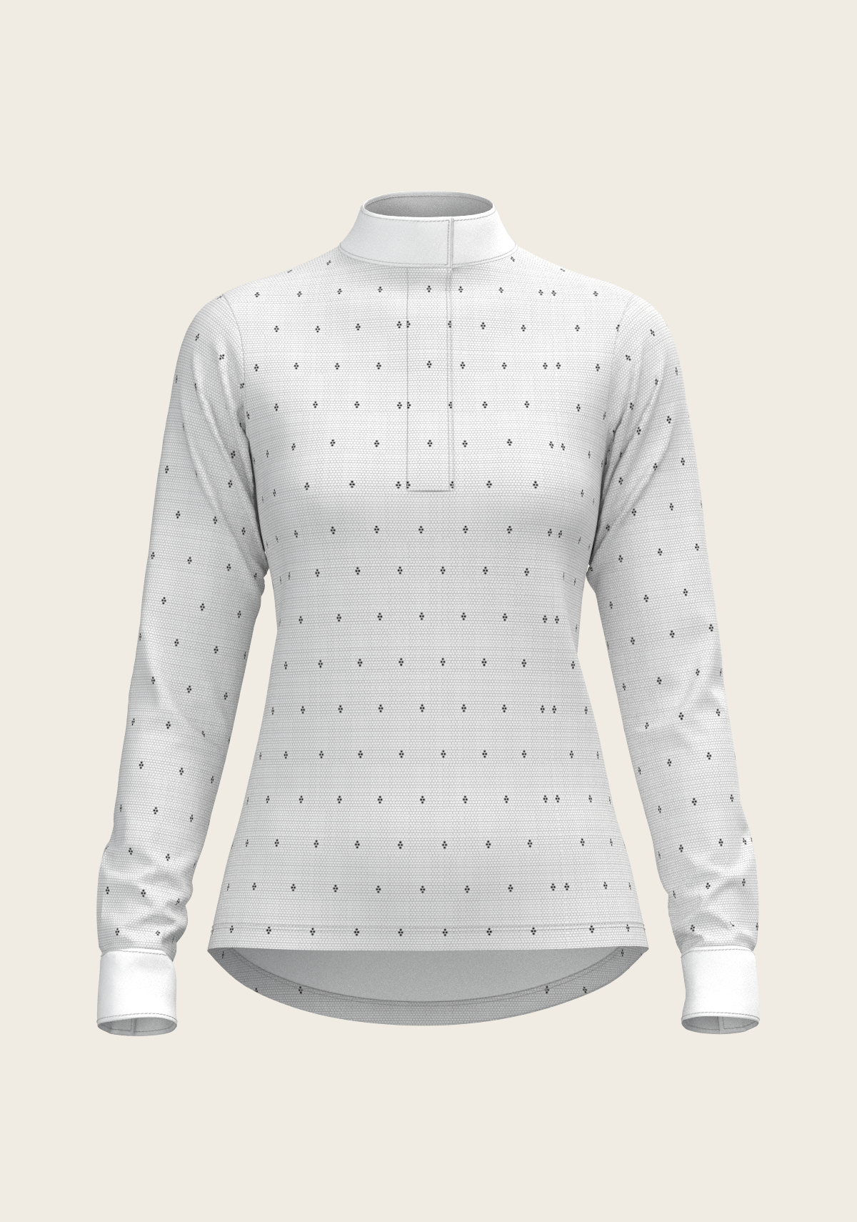 Espoir - Mosaic 4 Dot Quarter Zip Long Sleeve Show Shirt