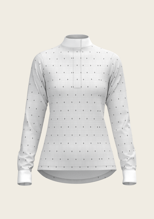 Espoir - Mosaic 4 Dot Quarter Zip Long Sleeve Show Shirt