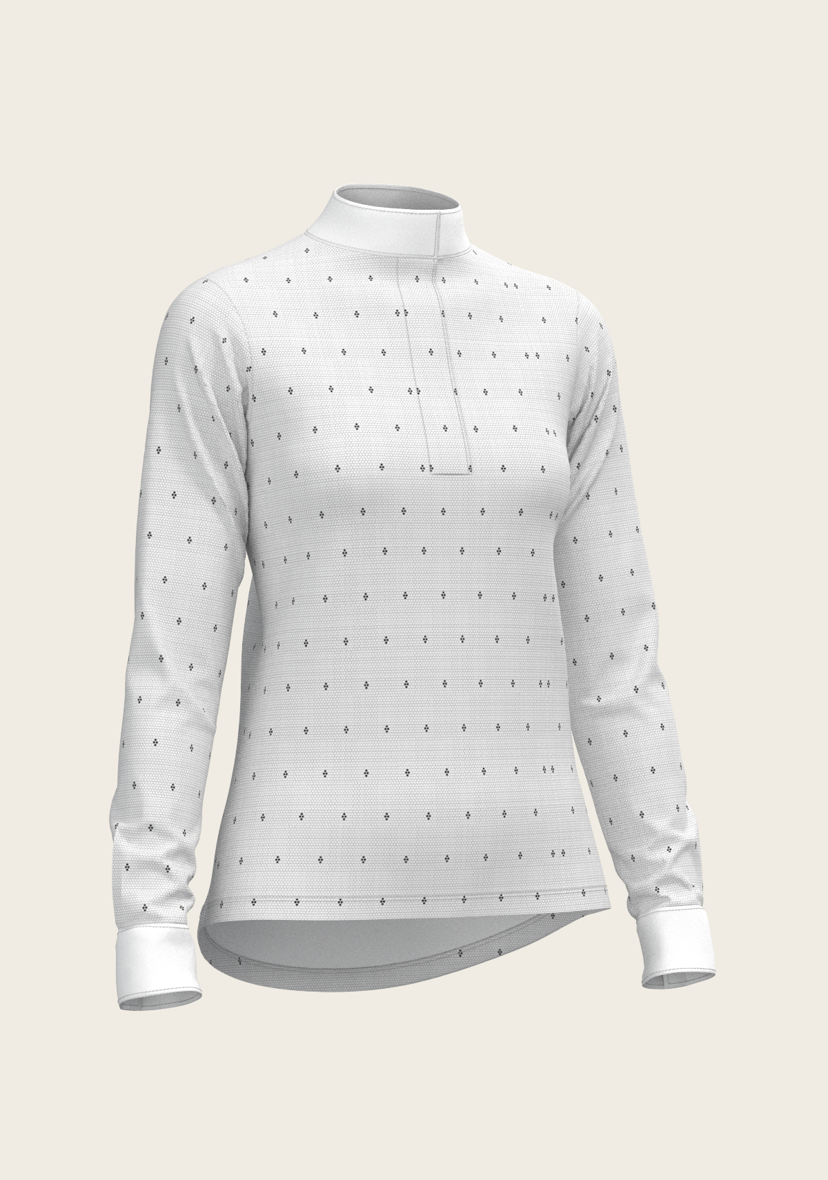 Espoir - Mosaic 4 Dot Quarter Zip Long Sleeve Show Shirt