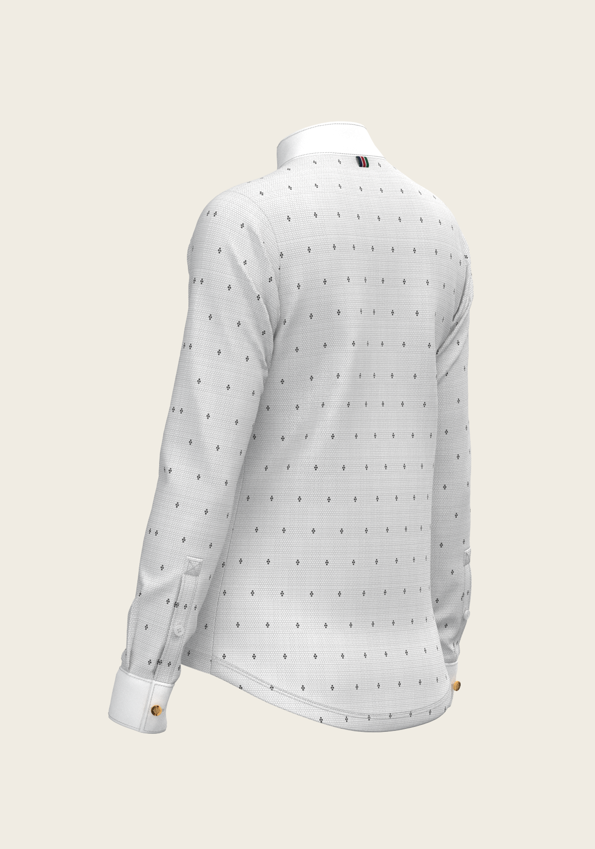 Espoir - Mosaic 4 Dot Quarter Zip Long Sleeve Show Shirt