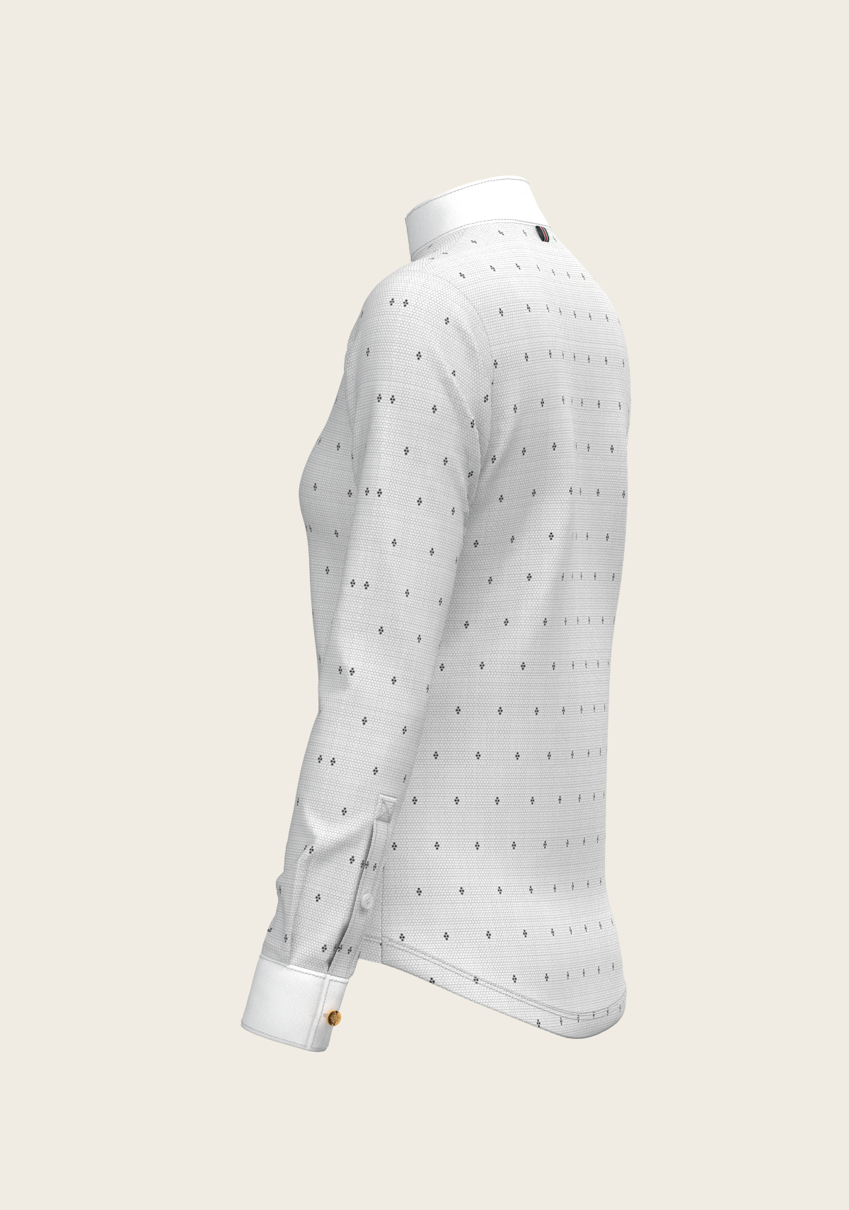 Espoir - Mosaic 4 Dot Quarter Zip Long Sleeve Show Shirt