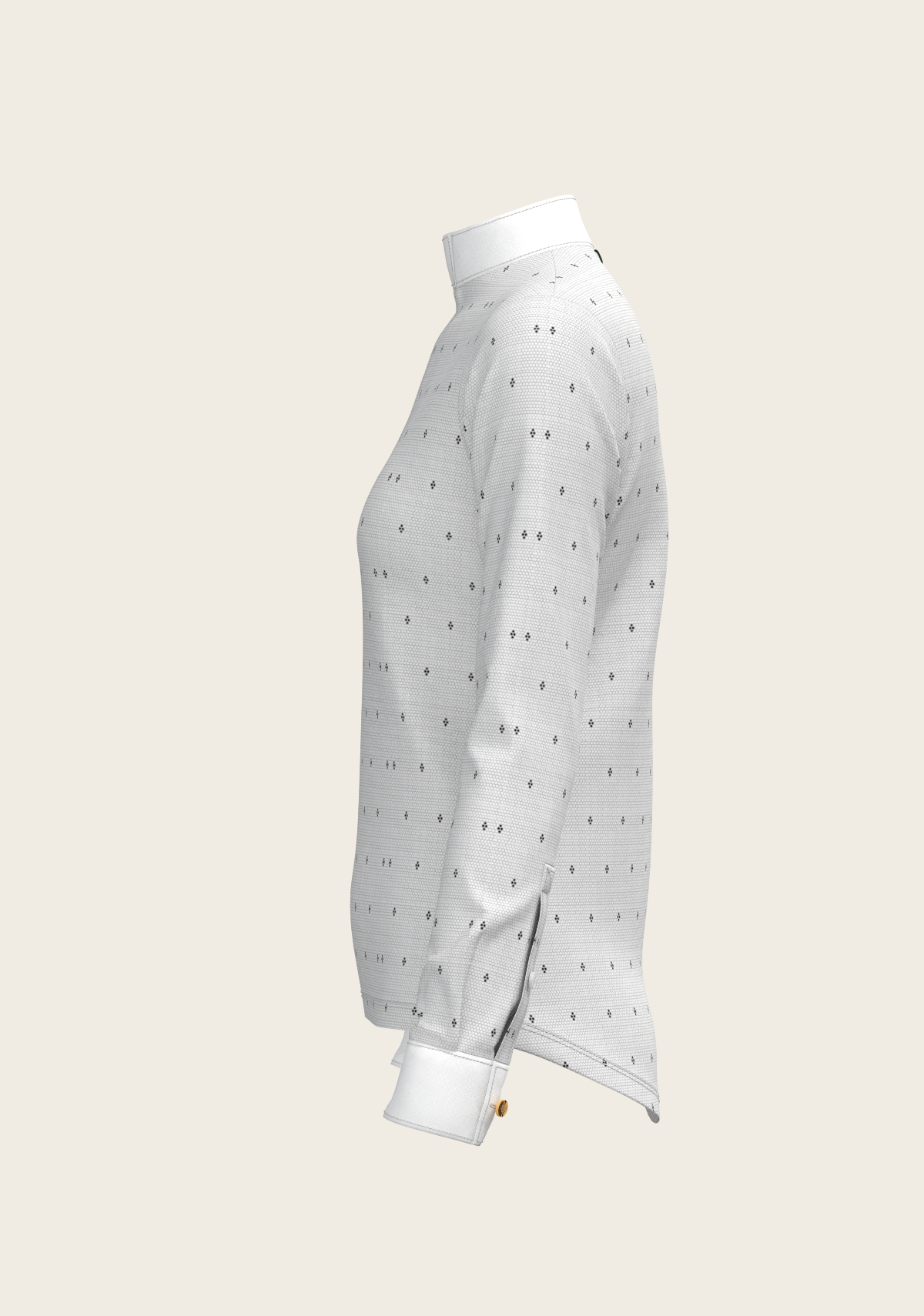 Espoir - Mosaic 4 Dot Quarter Zip Long Sleeve Show Shirt