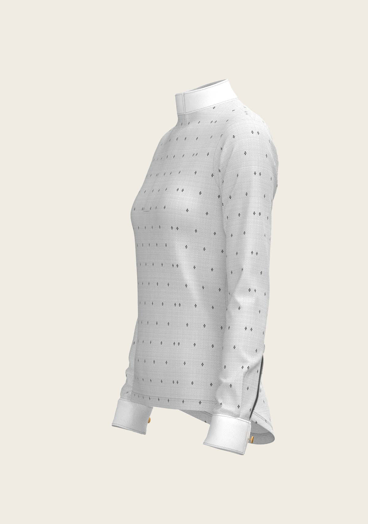 Espoir - Mosaic 4 Dot Quarter Zip Long Sleeve Show Shirt