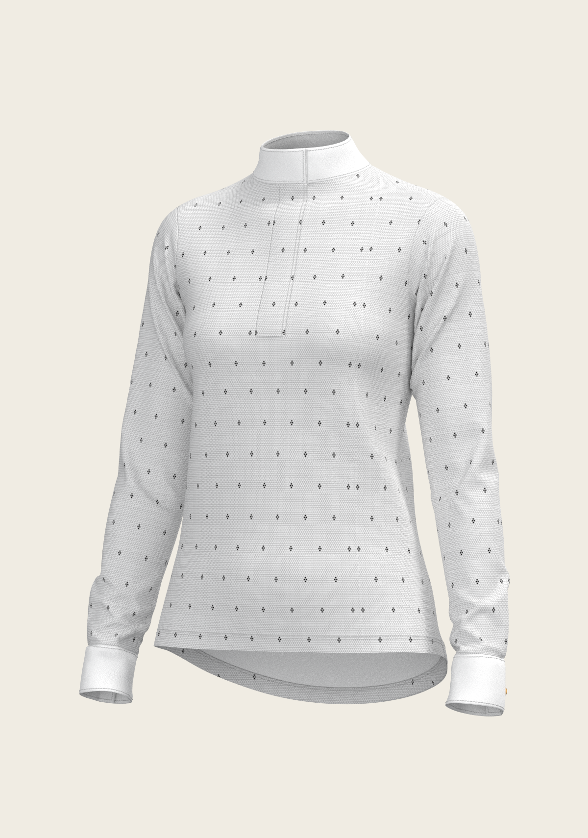 Espoir - Mosaic 4 Dot Quarter Zip Long Sleeve Show Shirt