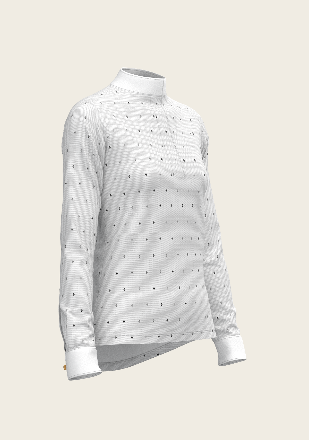 Espoir - Mosaic 4 Dot Quarter Zip Long Sleeve Show Shirt