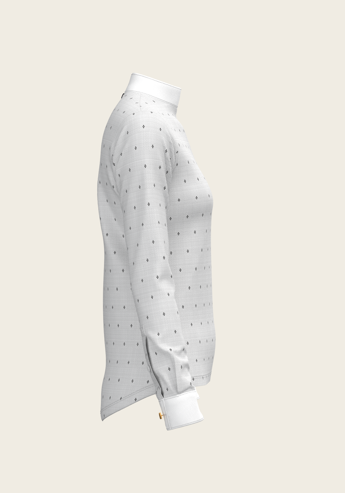 Espoir - Mosaic 4 Dot Quarter Zip Long Sleeve Show Shirt