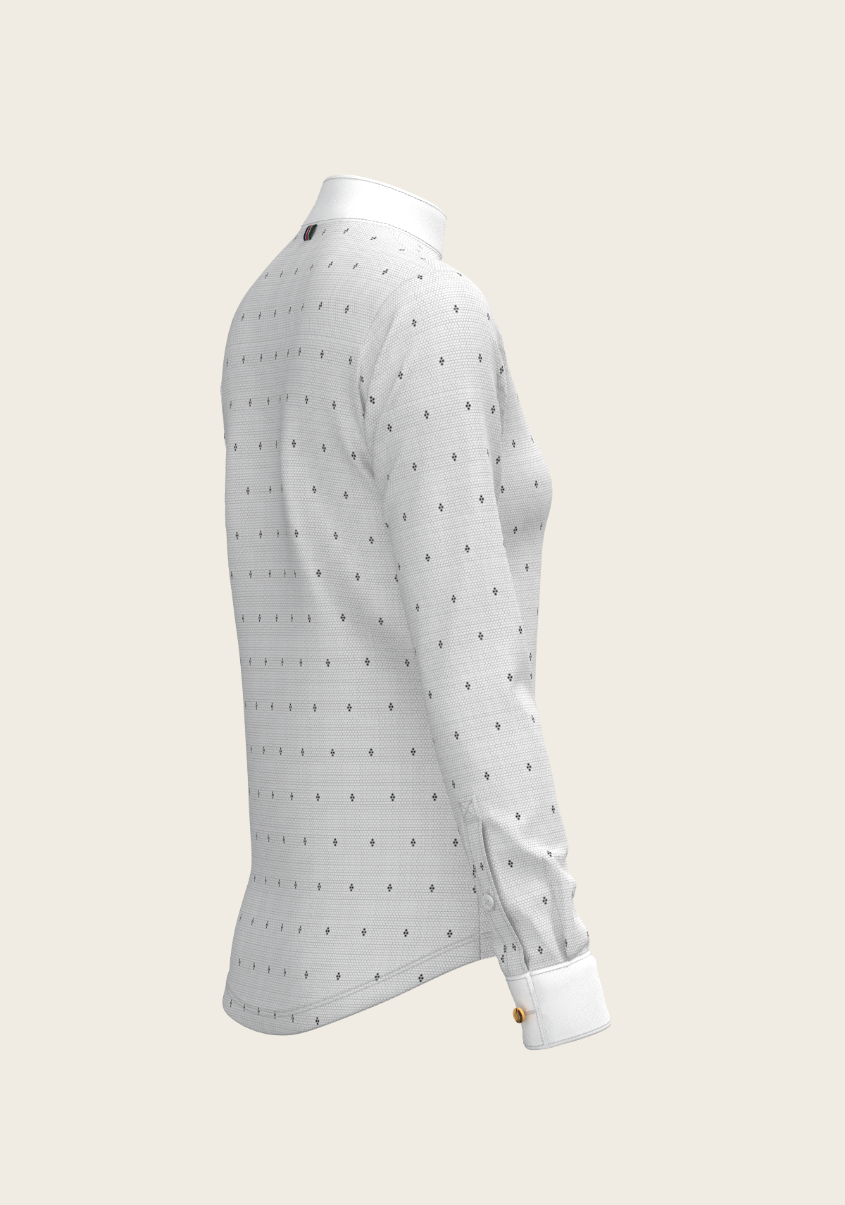 Espoir - Mosaic 4 Dot Quarter Zip Long Sleeve Show Shirt