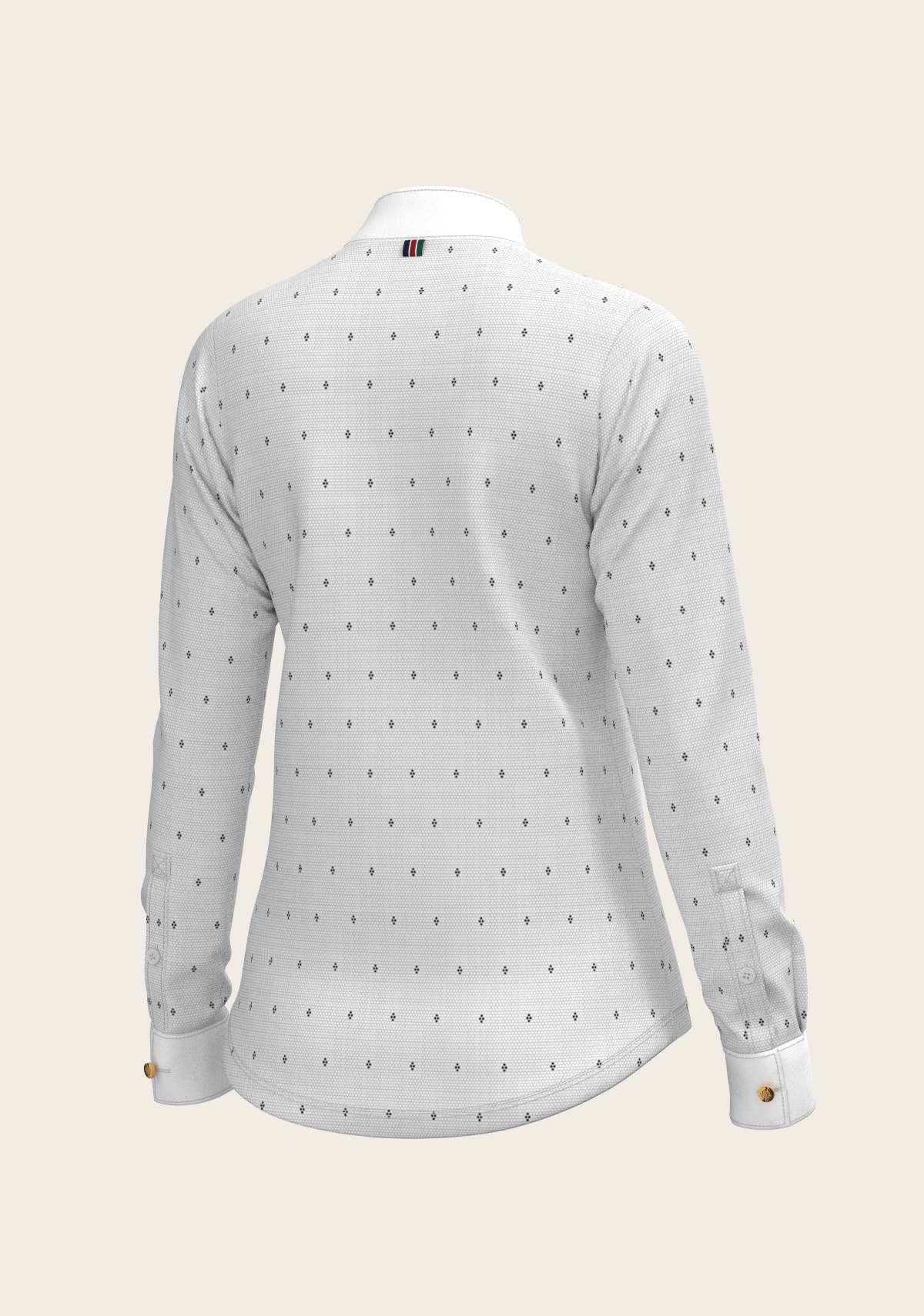 Espoir - Mosaic 4 Dot Quarter Zip Long Sleeve Show Shirt