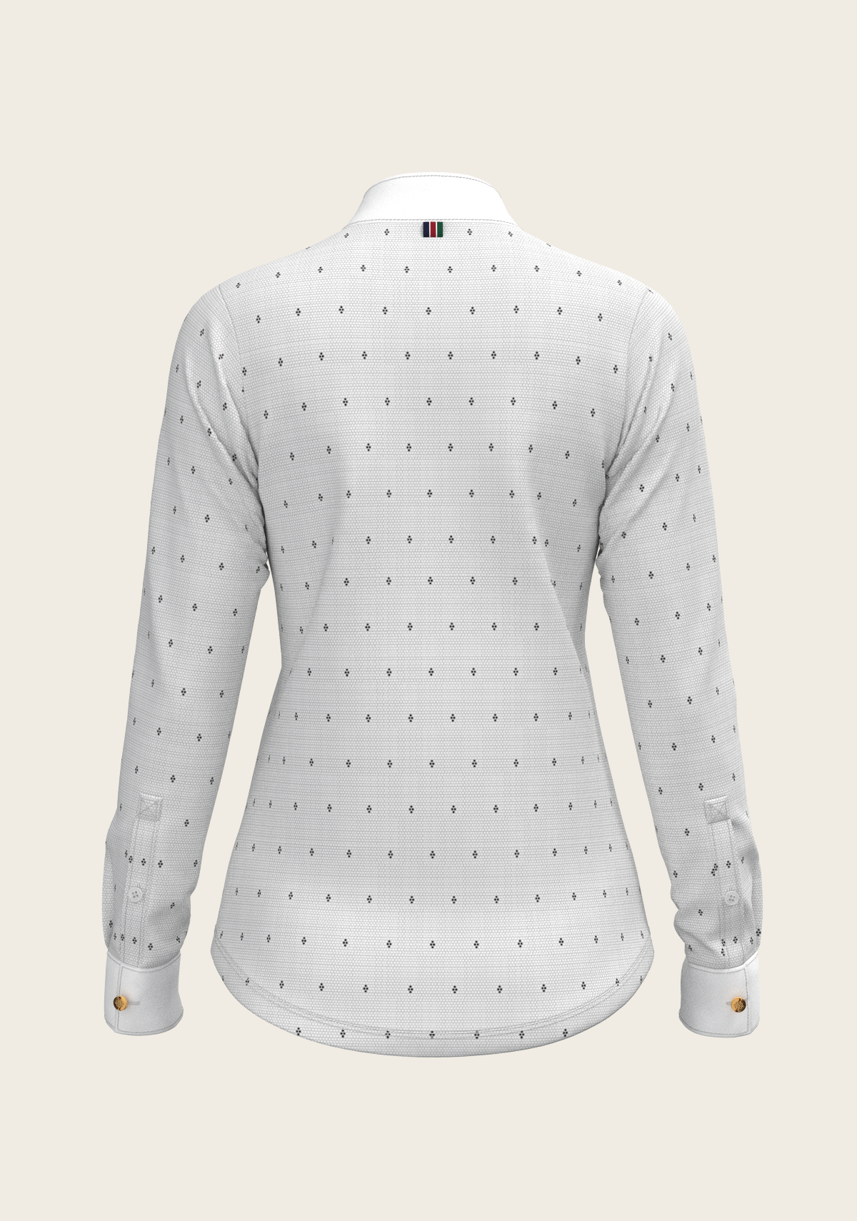 Espoir - Mosaic 4 Dot Quarter Zip Long Sleeve Show Shirt