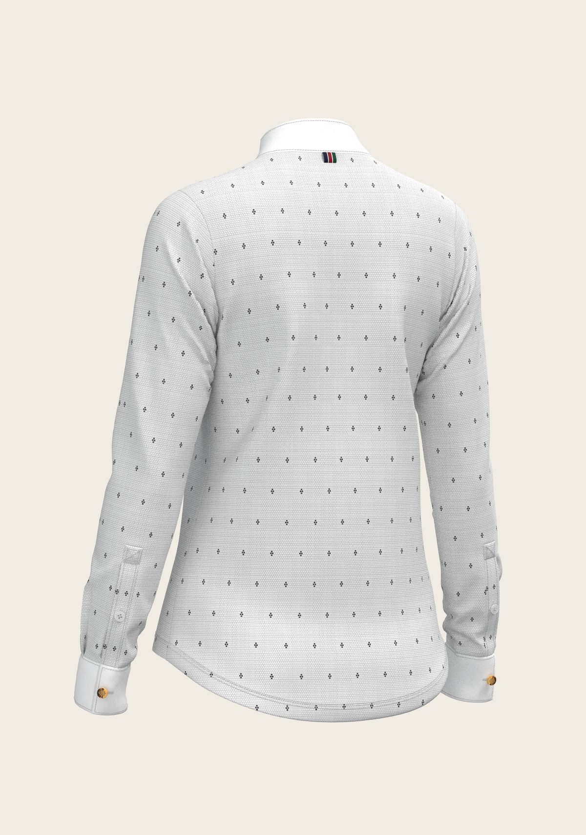 Espoir - Mosaic 4 Dot Quarter Zip Long Sleeve Show Shirt