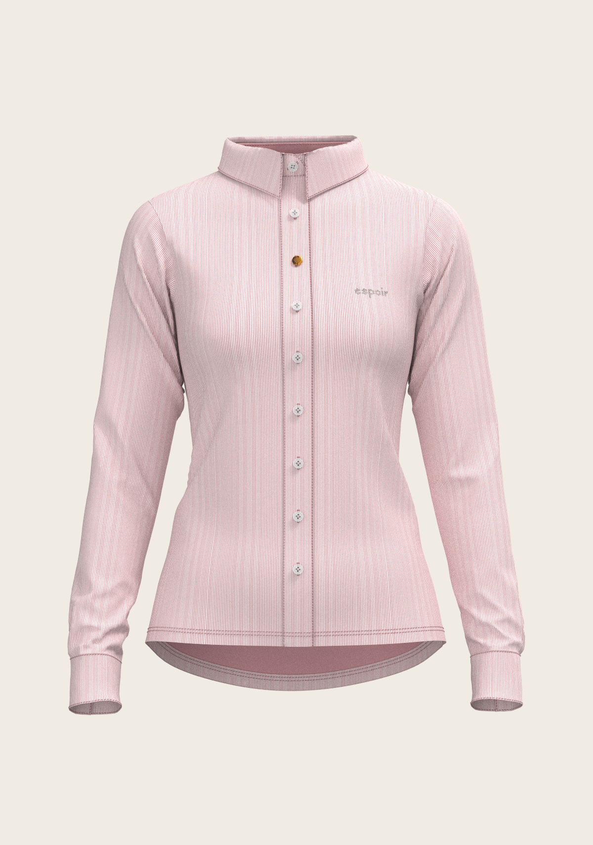 Espoir - Stripes on Rose Ladies Button Shirt