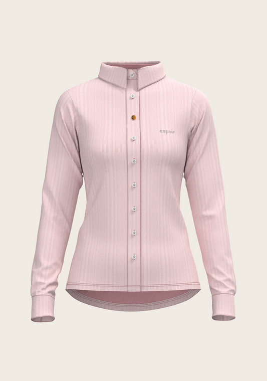 Espoir - Stripes on Rose Ladies Button Shirt