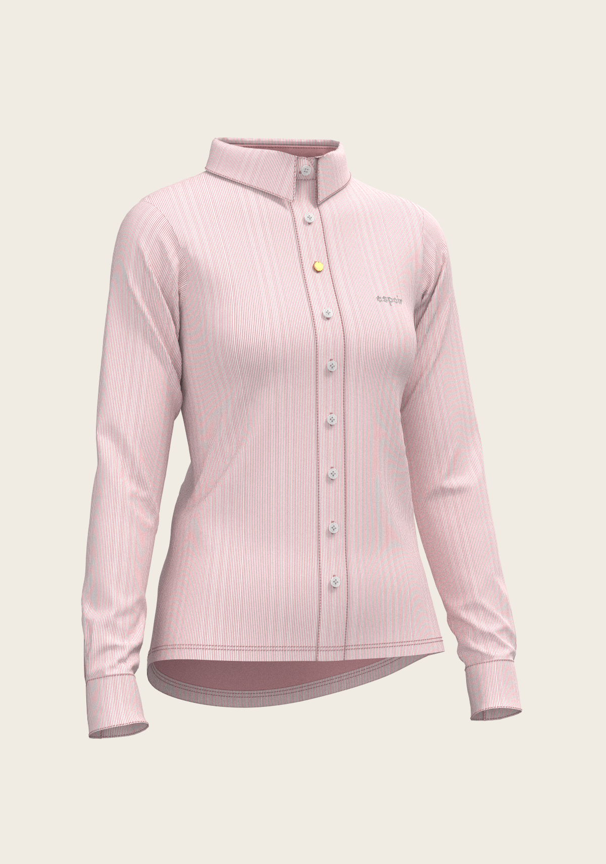 Espoir - Stripes on Rose Ladies Button Shirt