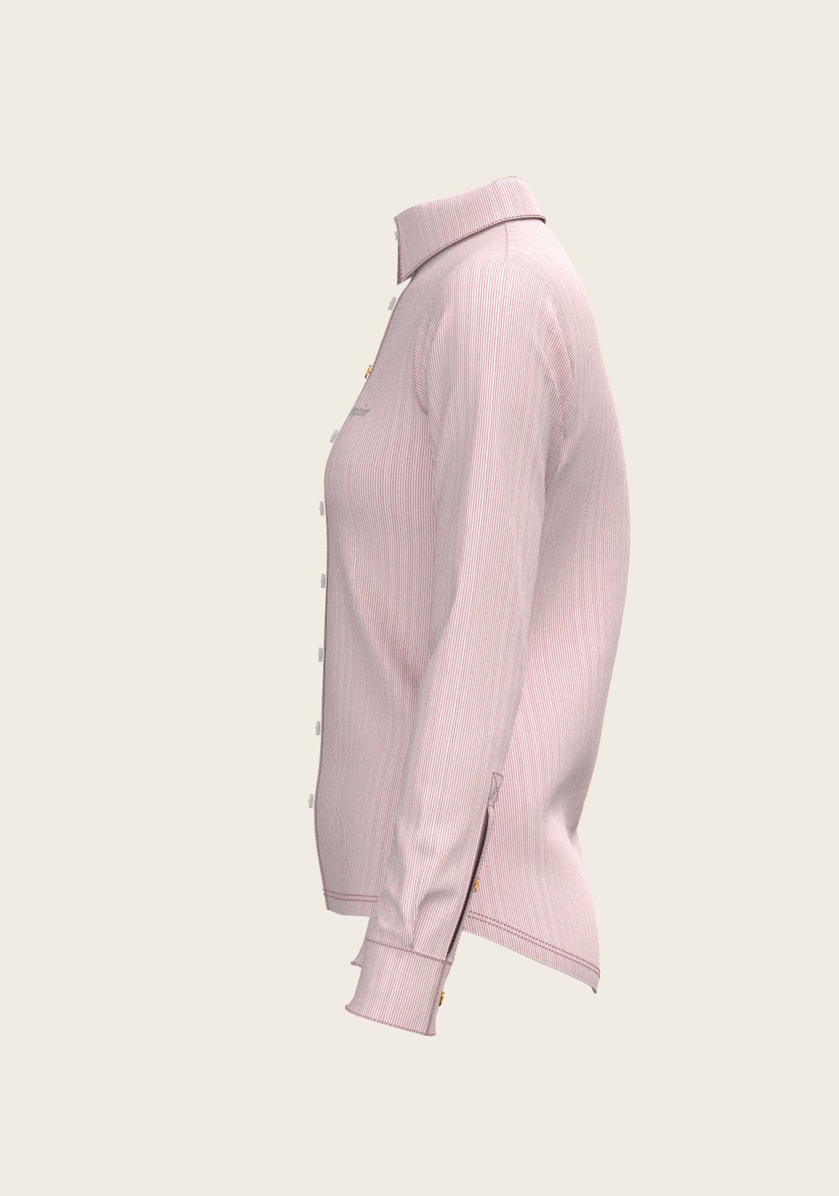 Espoir - Stripes on Rose Ladies Button Shirt
