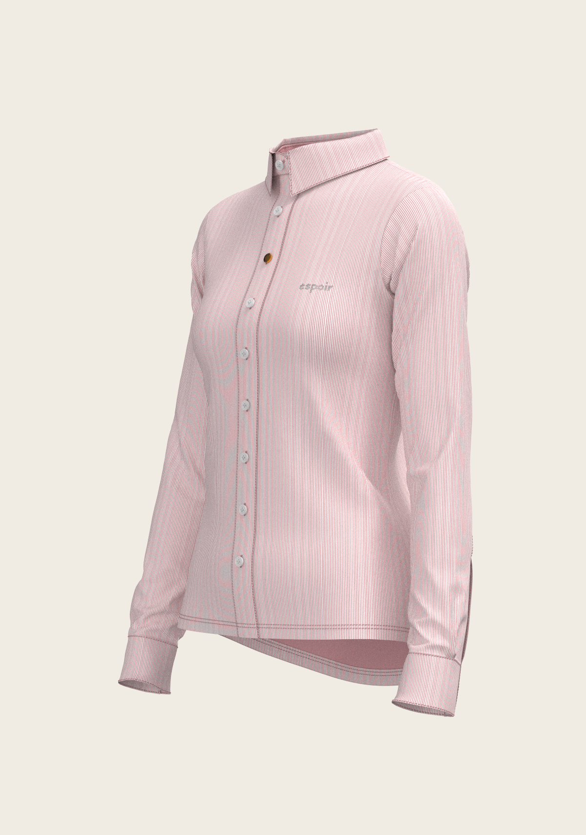 Espoir - Stripes on Rose Ladies Button Shirt