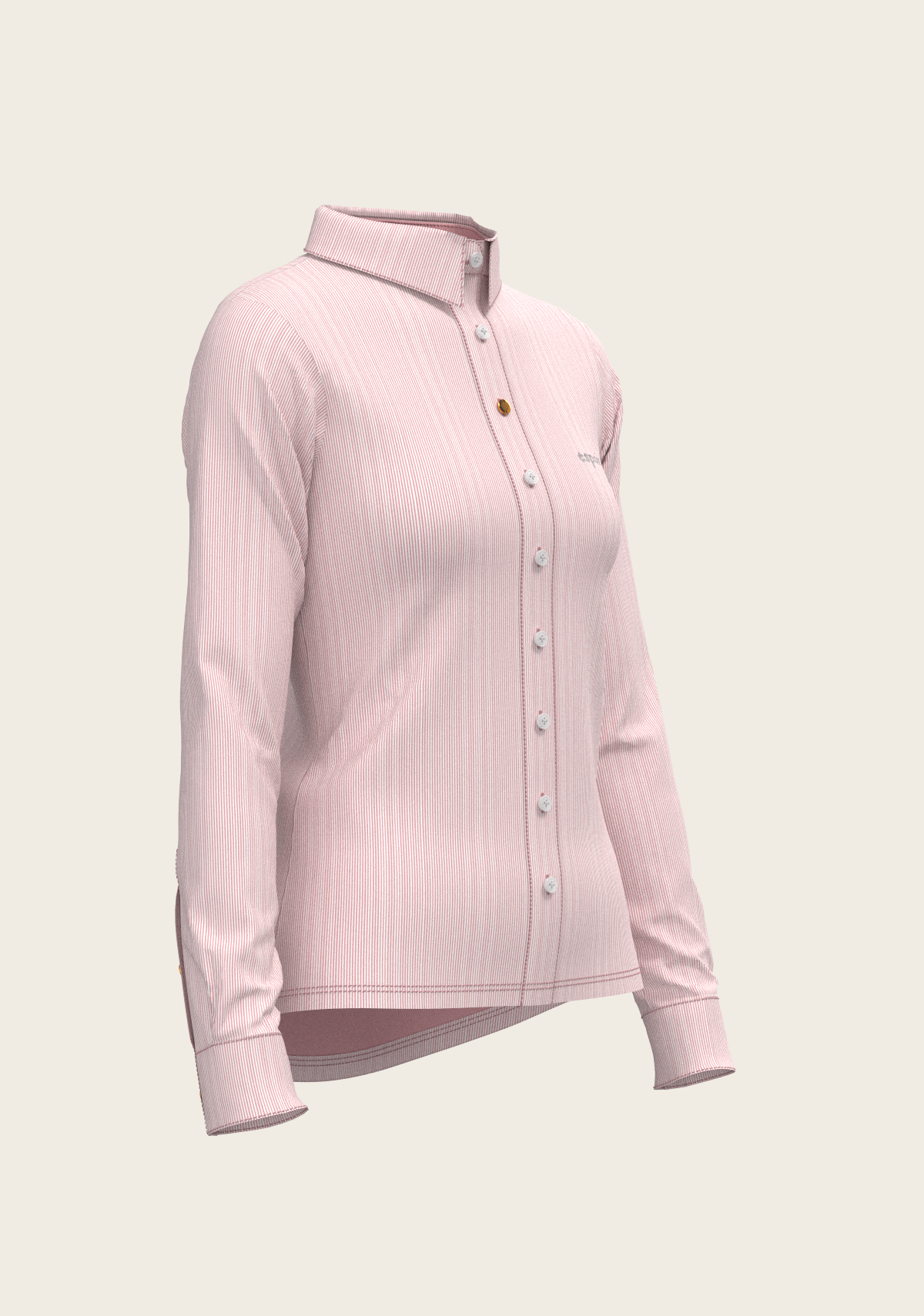 Espoir - Stripes on Rose Ladies Button Shirt