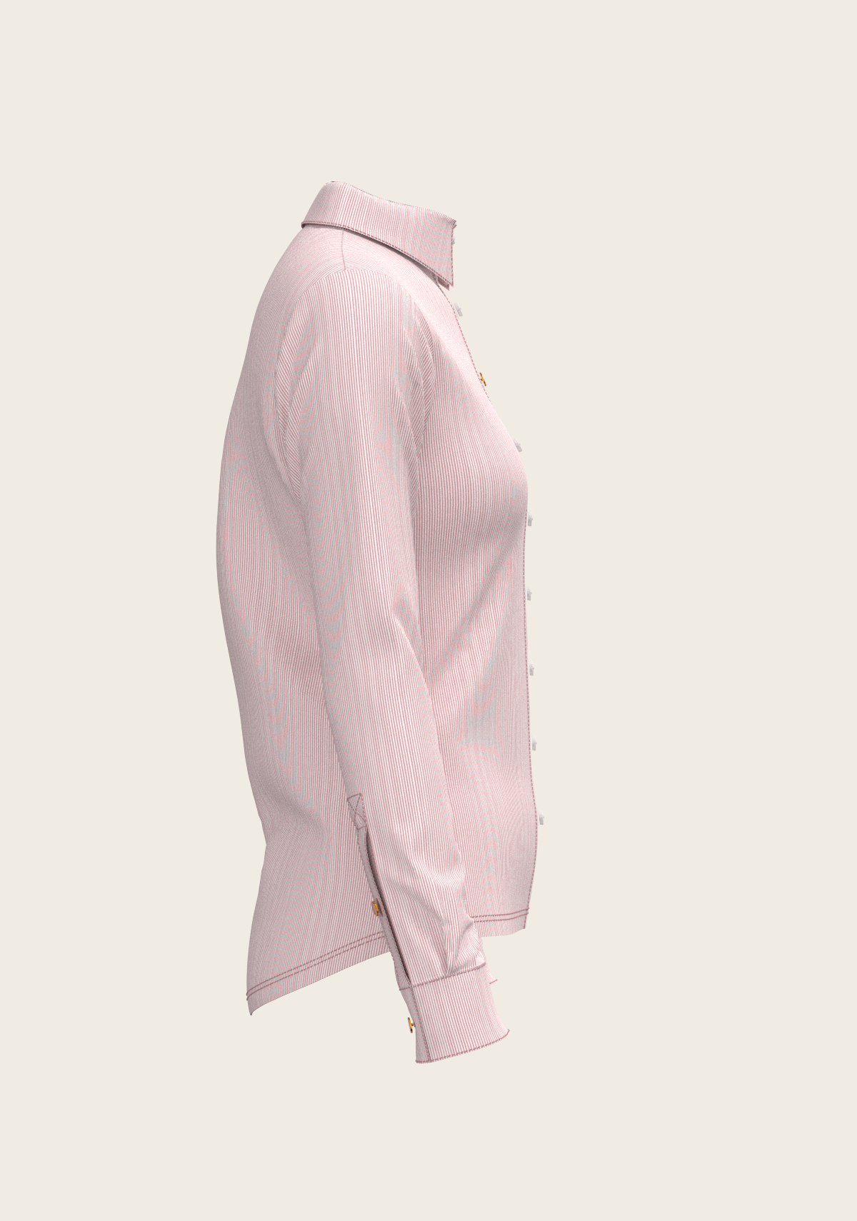 Espoir - Stripes on Rose Ladies Button Shirt