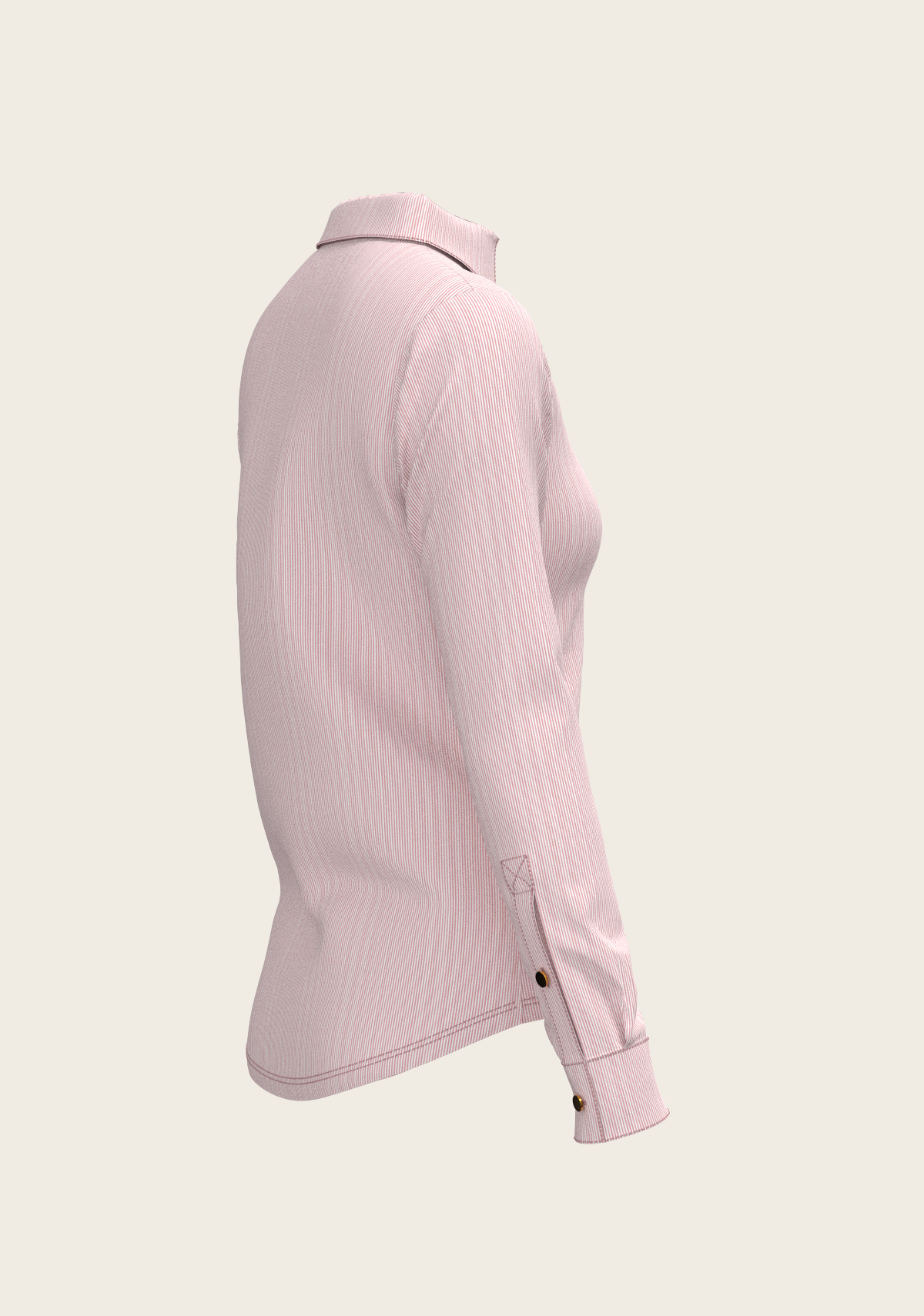 Espoir - Stripes on Rose Ladies Button Shirt